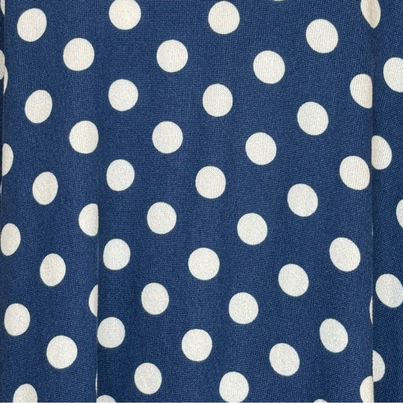 Kate Spade Navy & White Polka Dot Lounge Top Sweater Women’s Size Large - Picture 4 of 7